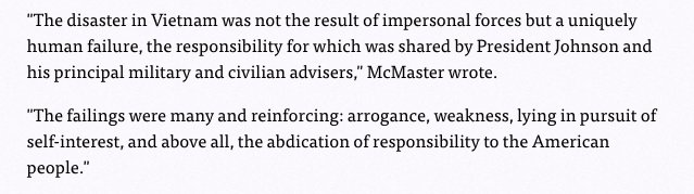 EliStokols's tweet photo. McMaster's main lessons:
1. Don't lie to POTUS
2. Don't rely on small group of advisers
3. Don't blame the media
https://t.co/Fy2ILi3320 https://t.co/5zidjsCBho