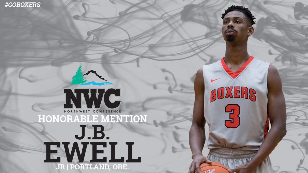 goboxers's tweet photo. MBB | Congrats to J.B. Ewell on being named Honorable Mention All-NWC! #d3h #goboxers @pacubasketball https://t.co/k4RBu7YkJQ