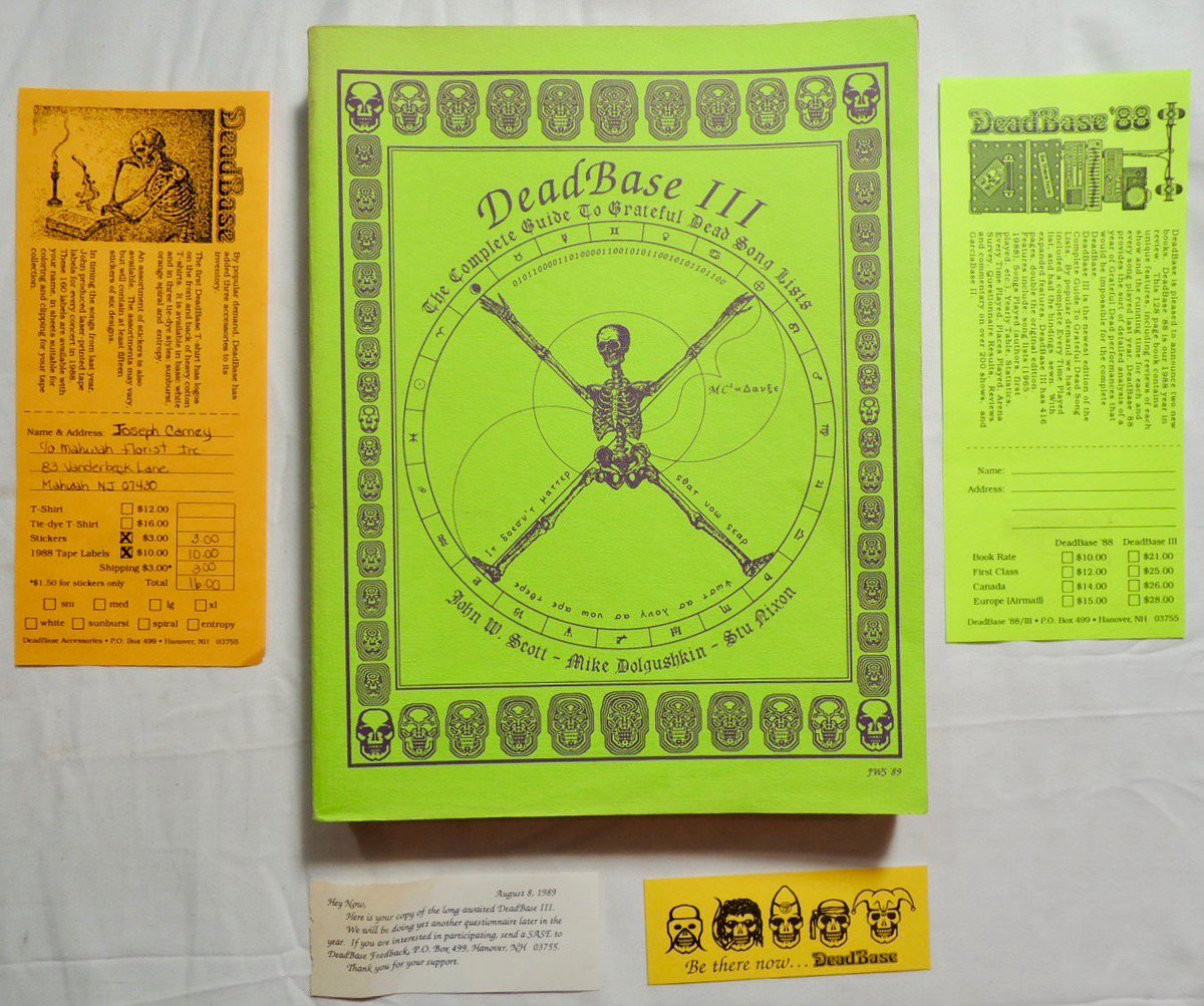 aziomedia's tweet photo. Grateful Dead Base III 1989 Dead Base, HANOVER, NH complete guide to Grateful Dead song lists #GratefulDead #DeadBase #vinyl #rock https://t.co/1oOSCzCt4M