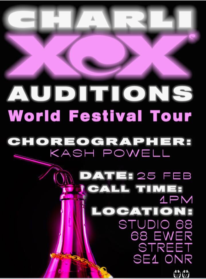 Congrats to House faculty <a href="/KashPowell/">Kash Powell</a> who is the new choreographer for <a href="/charli_xcx/">Charli</a> he is looking for x2 dancers for her Tour! Audition Sat!!