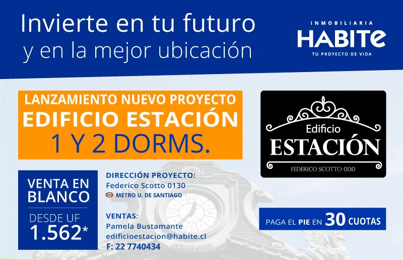 iHabite's tweet photo. ¡Invierte en tu futuro y en la mejor ubicación!. #EdificioEstación en Est. Central +info en https://t.co/whWDtSSlsw  ¡Te esperamos! #habite https://t.co/GxsFe6QCz5
