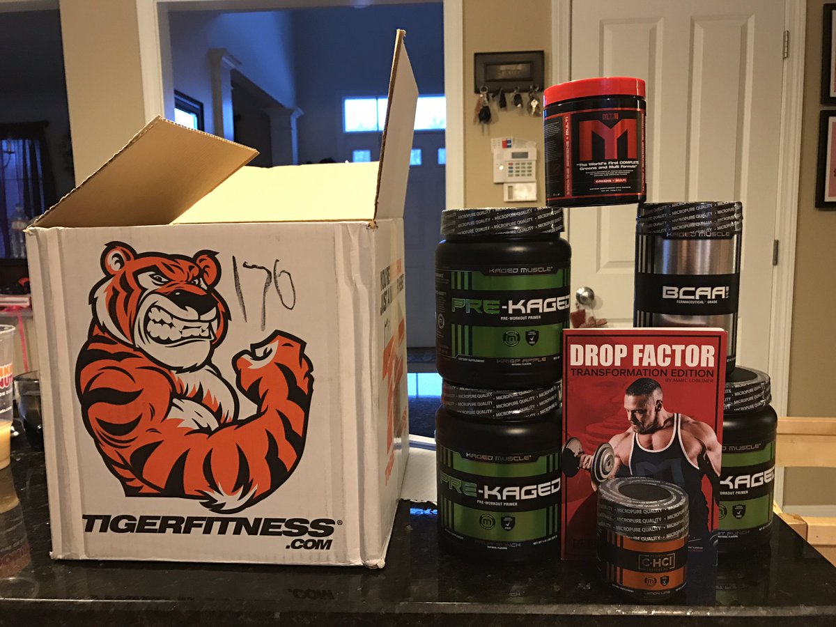 TheFitFireman_'s tweet photo. Thank you @tigerfitnesscom & @MarcLobliner for the awesome deals on @KagedMuscleLLC supps! Looking forward to reading your book! #DropFactor https://t.co/ktFWHl0yyQ