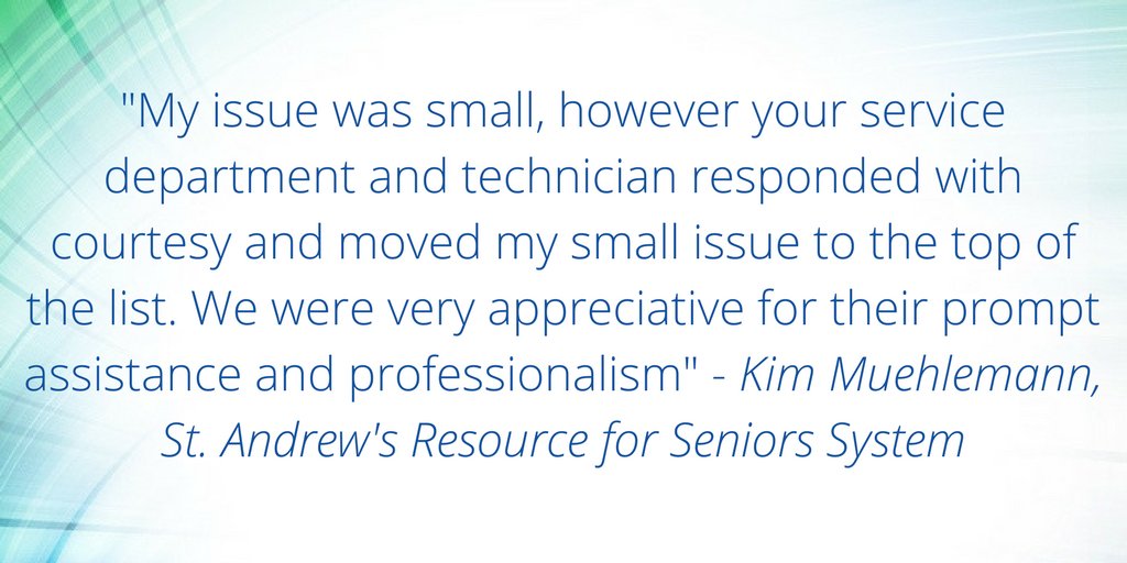 Tech_Elec's tweet image. Looking for a new service provider? Here&apos;s one reason from @StAndrewsSenior to call on @Techelec! #TestimonialTuesday #LTC #customerservice