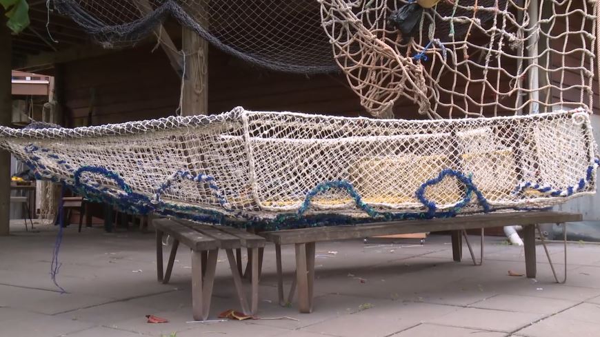 nma's tweet photo. #NMAEncounters films now available. Hear the artists from Erub, TSI, talk about the ghost net sculpture: https://t.co/jaj7qAx9M8 https://t.co/a25rDRuhP5