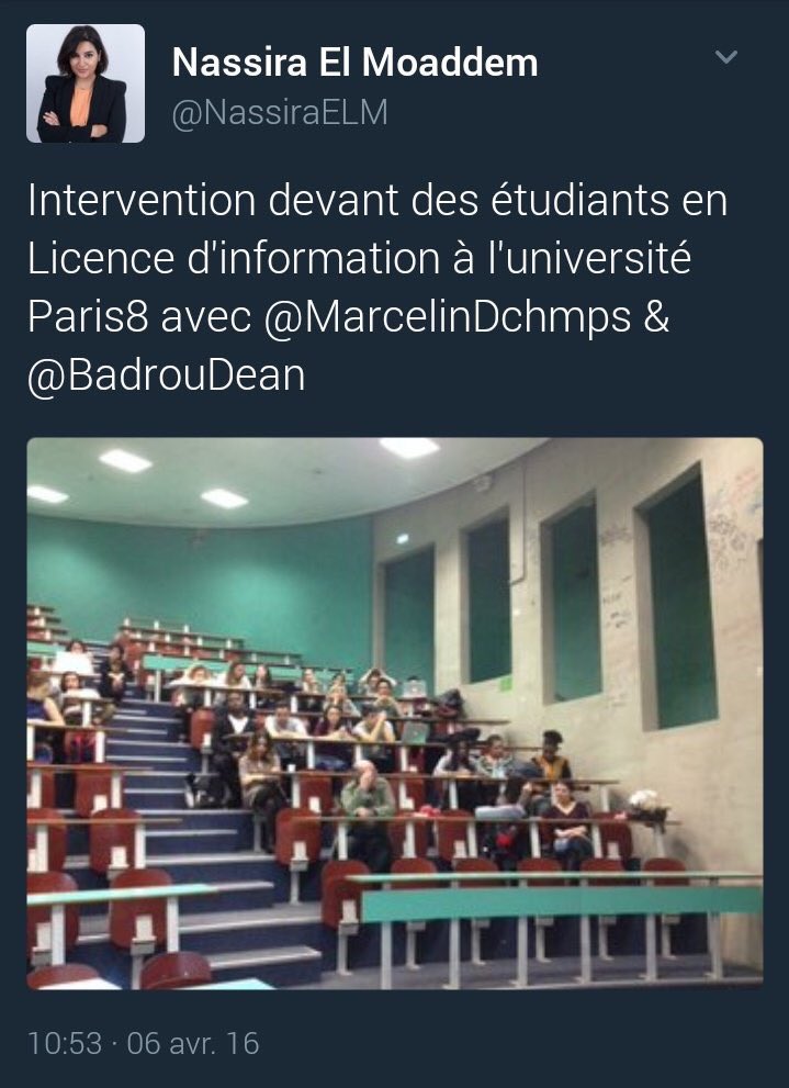 AtikaSamrah's tweet photo. @NassiraELM @mehdi_meklat @Badroudini informent la jeunesse sur leurs belles valeurs #EchecSystem #Redémarrez #mehdimeklat https://t.co/phCkUPj5Mz