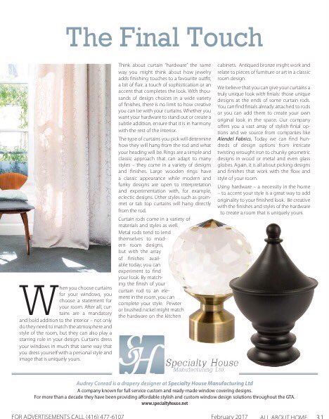 SpecHouseMfg's tweet photo. We are featured in February All about Home !! @eventfulpr  #interiordesign  #homedecor #decor https://t.co/myCb8YKtB4