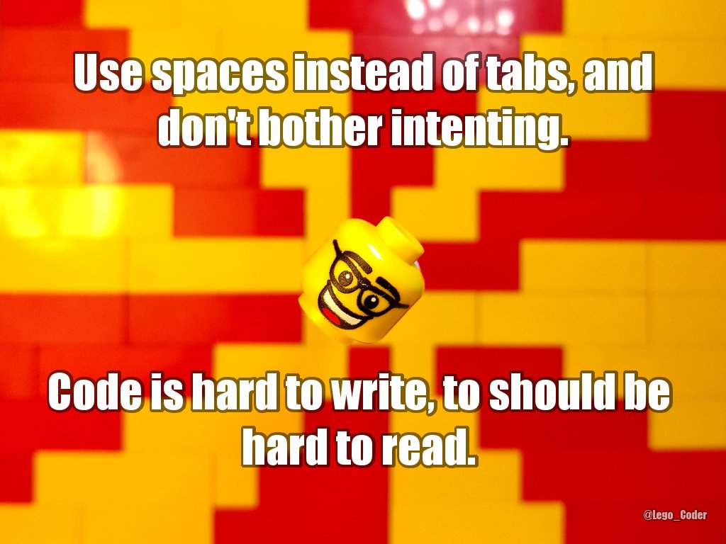 Lego_Coder's tweet photo. If you love programming then you should try to avoid our #BadCoderAdvice
If you've got some then don't keep it to yourself, share it with us https://t.co/hBcDJeUxHR