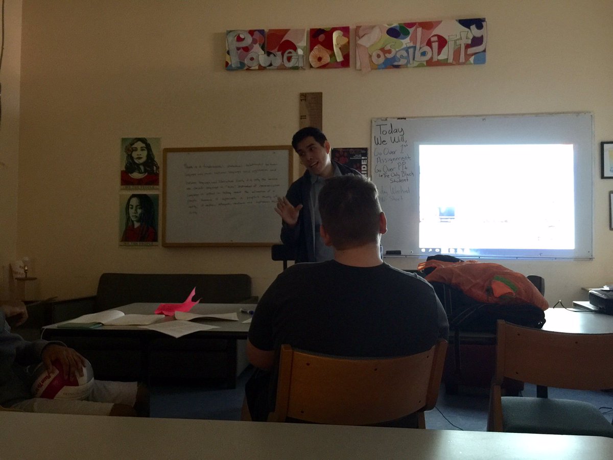 sua_highschool's tweet photo. Discussing race and college in Mr. Mancilla's class. https://t.co/HkcfDzwcKS