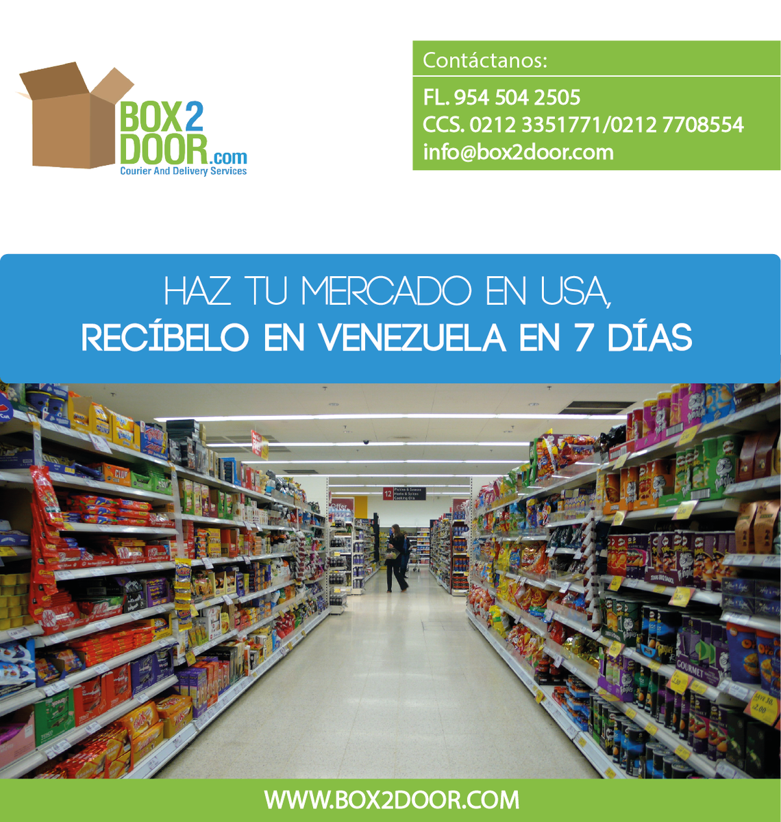 BOX2DOOR's tweet image. Realiza tus compras en USA y recibelas en Venezuela en solo 7 dias. Envío y entrega 100% seguro!