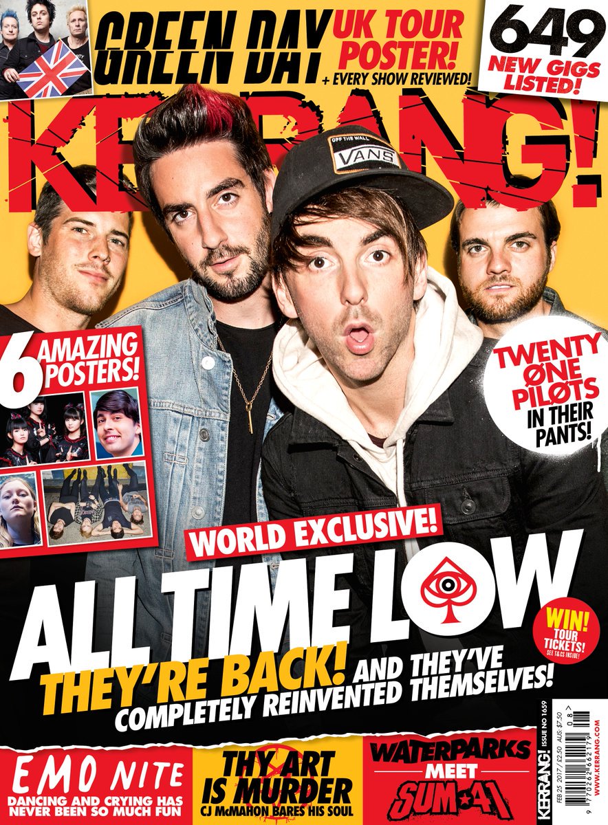 HernaIslas's tweet photo. THIS WEEK'S ISSUE! @AllTimeLow Are Back – And They've Completely Reinvented... https://t.co/a2mesFPXMf by #KerrangMagazine via @c0nvey https://t.co/uk40FMuvlD