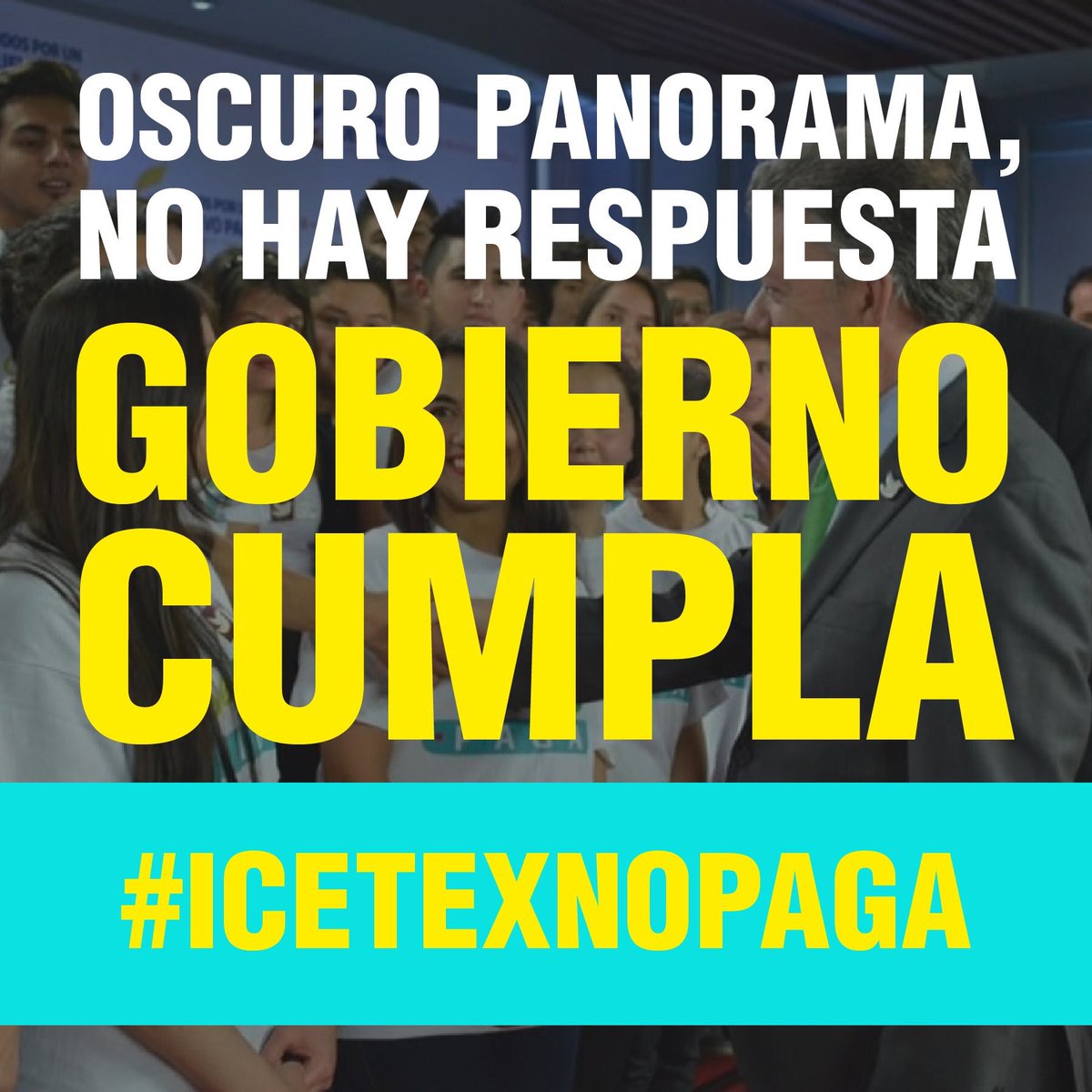 AlexFlorezH's tweet photo. Compañero mirón,únase al montón, su hijo es estudiante y usted es trabajador. #IcetexNoPaga https://t.co/oc4z4PrbfP