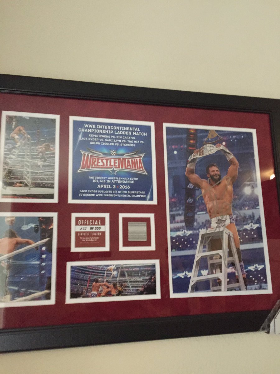ironictuna's tweet photo. @ZackRyder My roommate just got a new wall decoration! #woowoowoo #youknowitbro https://t.co/7QYDuYgBeT