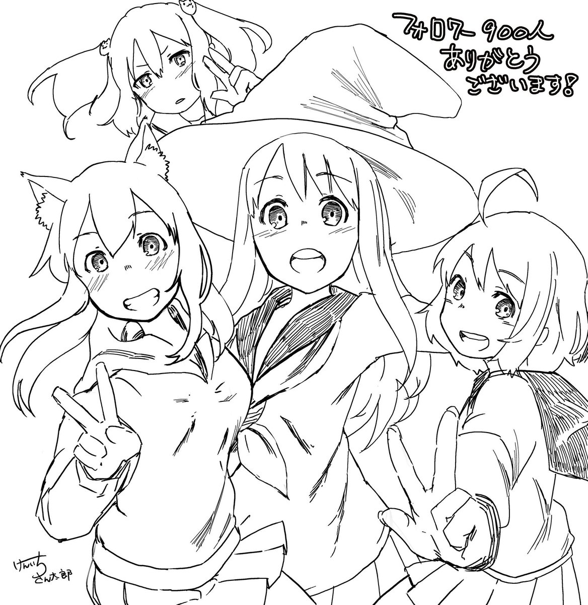 #笑顔の絵でその人の性格がわかるらしい 
笑顔っていう笑顔全然描いてない気がしてきた 