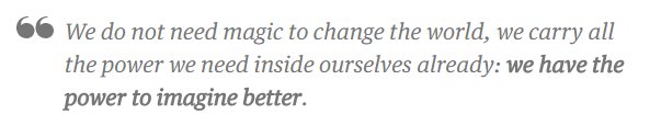LeslieLaud's tweet photo. Inspirational writer J.K. Rowling on #Imagination! #WritetoChange #SRSD https://t.co/GZweydbDKw
