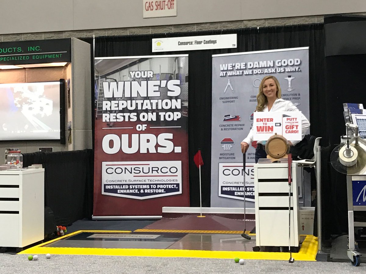 consurco's tweet image. With medium-to-moderate putting skills, you could win yourself a gift card! Stop by booth 720 at the #ORWineSymposium and give it a shot!