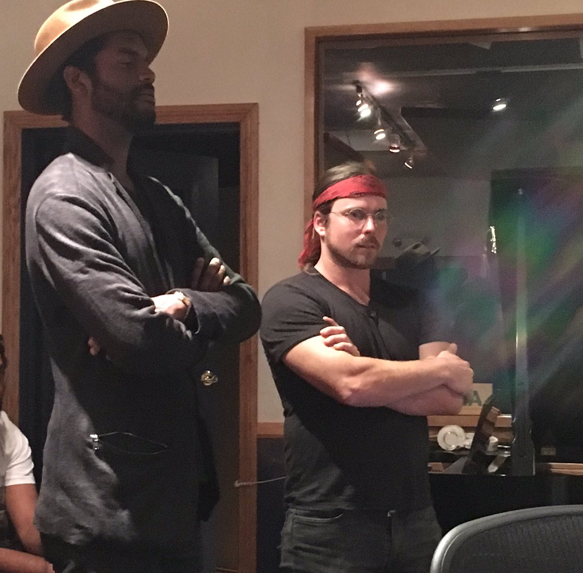 Gary Clark Jr and I listening to some of the new tracks at Village Recorder in Santa Monica