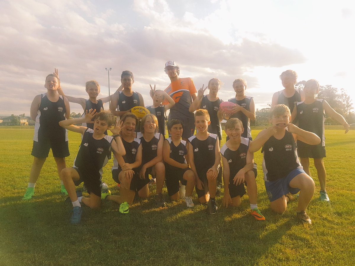 megzafl's tweet photo. Lots of fun at Grey Gums Oval, Cranebrook! Season launch come and try session with a visit from Jake Stein, Tim Setterfeild and Tim Taranto! https://t.co/W8eWQXkuK2