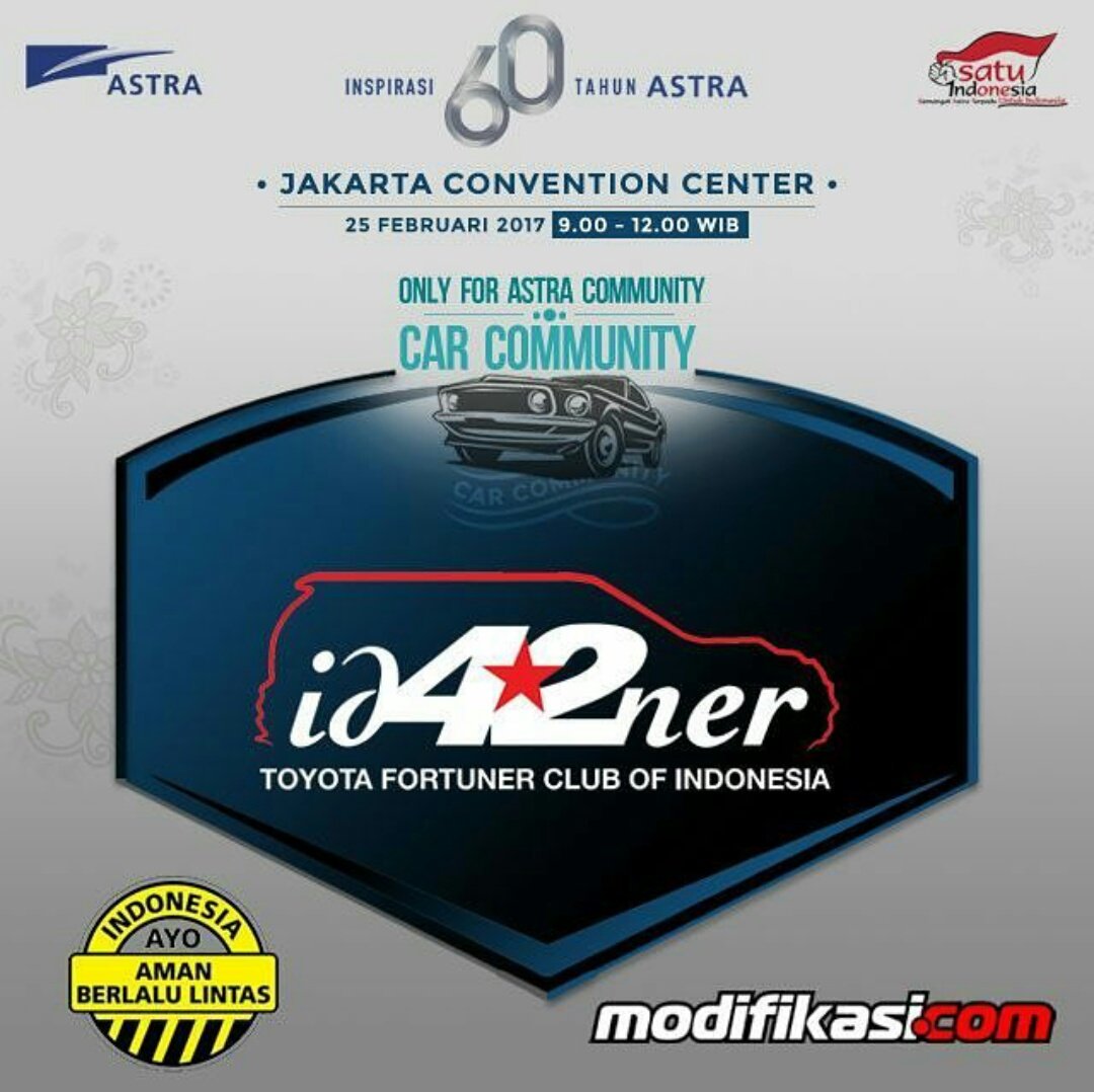 Next event...Only For Astra Community <a href="/ToyotaID/">Toyota Indonesia</a> #indonesiaamanberlalulintas <a href="/astraworld/">AstraWorld</a>