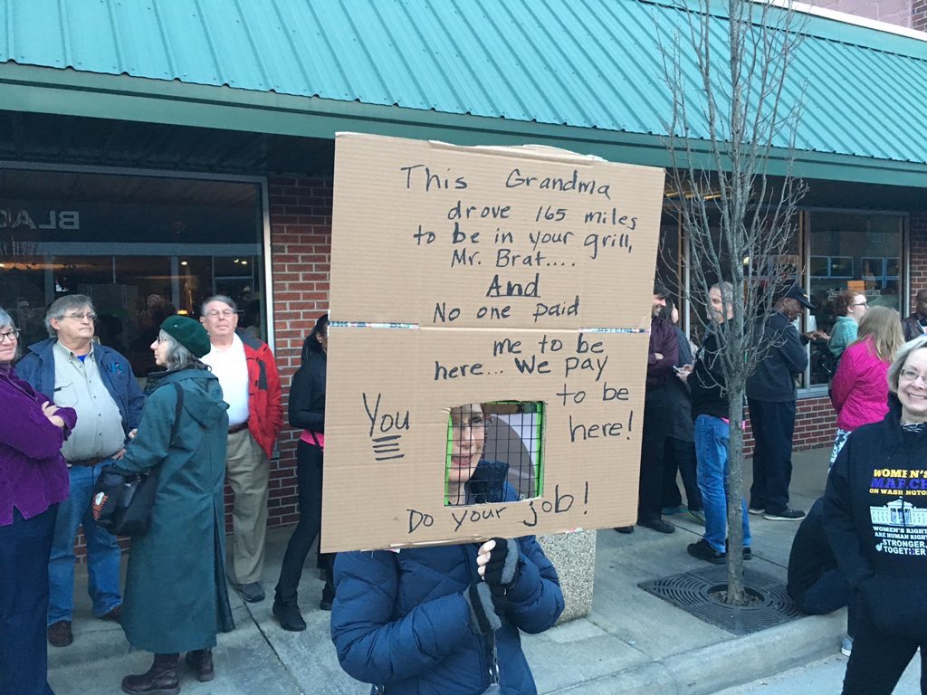 Democracy_DMV's tweet image. Love this sign #DaveBrat (R-VA) #TownHall.