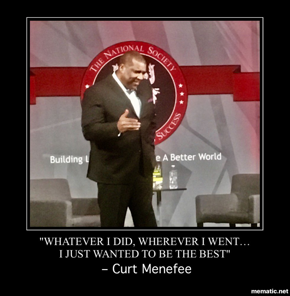 theNSLS's tweet image. “Whatever I did, wherever I went... I just wanted to be the best” @curtmenefee #theNSLS