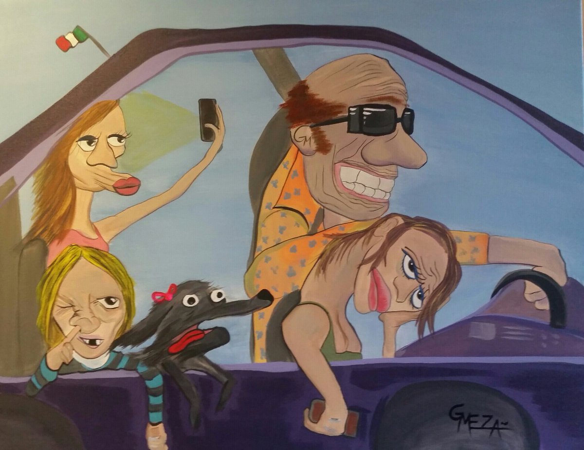 Mezarte's tweet photo. -Lets go to TJ
-No, there are protests
-OK. Im a going
-Not alone you....
Acrylic on Canvas. 28x30 #Mezarte #Gmeza #borderclick https://t.co/1sFICBV4xN