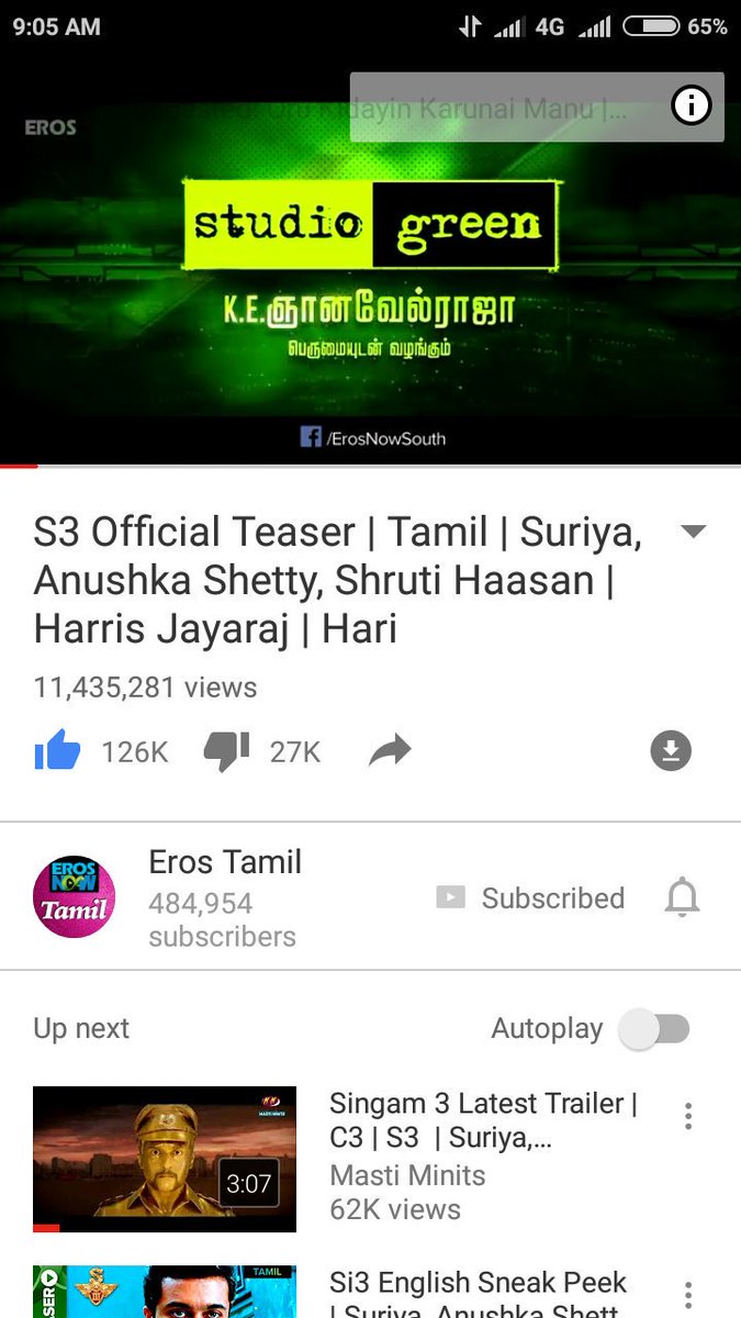 kumaranravi07's tweet photo. #S3Teaser Beats #ITeaser @Suriya_offl
Now it crabs 3rd Position
.
.
Now #S3Teaser is in 3rd place after #KabaaliTeaser & #BairavaaTeaser... https://t.co/uOulfzIeM6