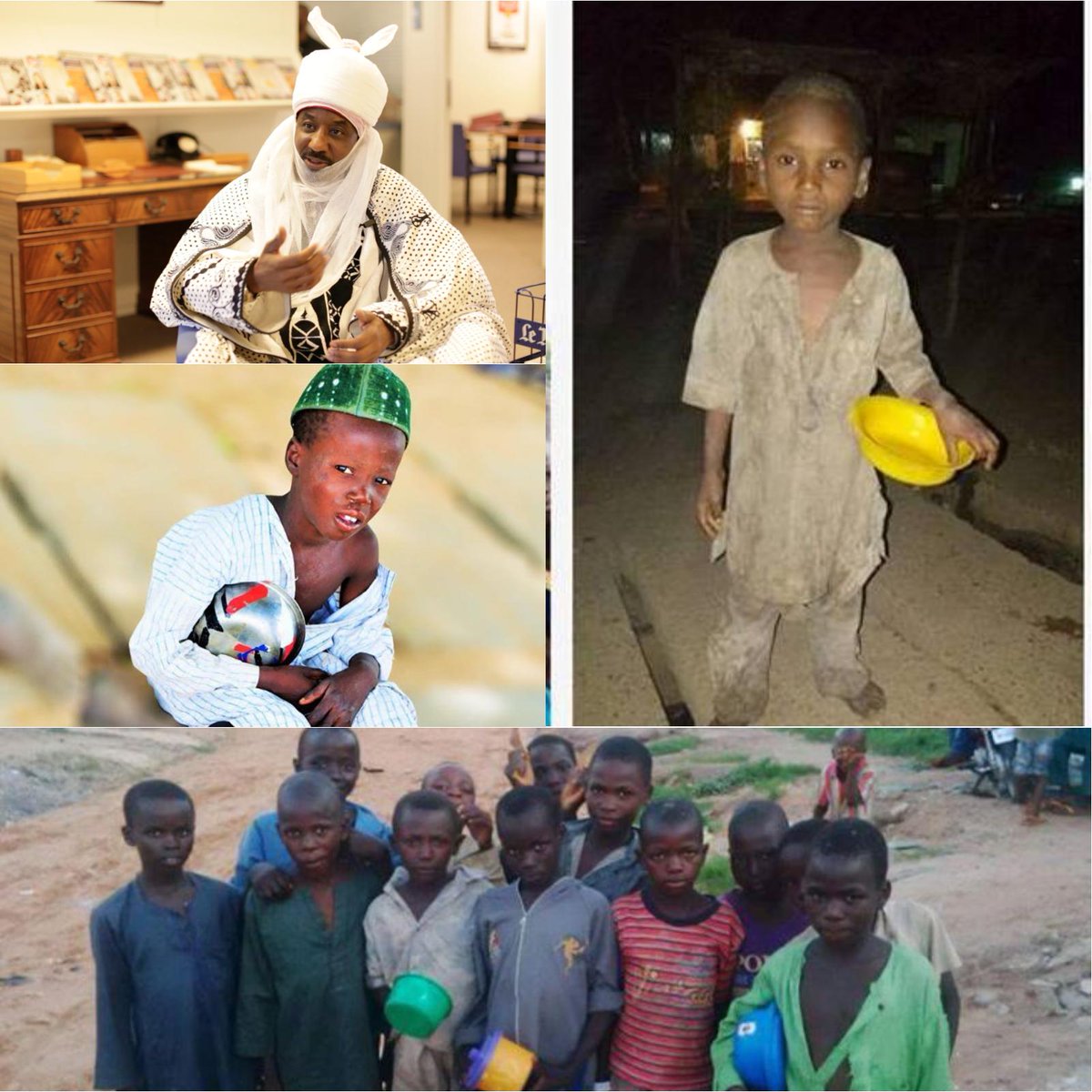 AlmajiriLife's tweet photo. There's a conection btw Polygamy, Almajiri kids Abandonmnt,Poverty&amp; Terrorism -Sanusi Lamido.Rt in support of d Emir https://t.co/nIf9IBJqbq