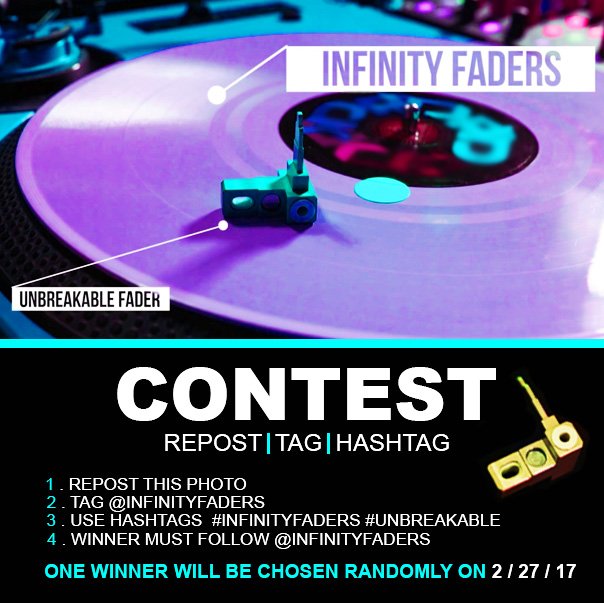 "CONTEST" repost/tag/hashtag to win a Limited edition Purple Rane fader.   The winner will be chosen randomly on 2/27/17 #infinityfaders