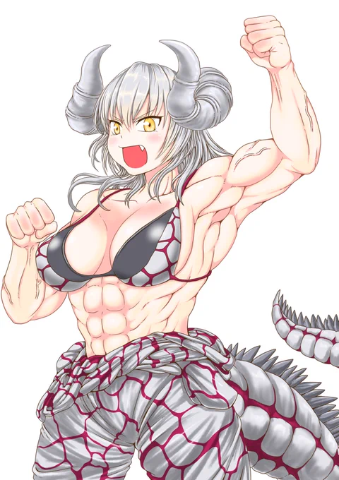 リクエストいただいたので、シルバゴンを擬人化しました。衣装デザインはおかりんさんのクローンシルバゴンを参考にさせていただいてます。#怪獣擬人化 