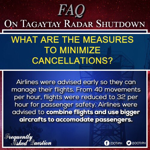 DOTrPH's tweet photo. Airlines were advised to combine flights and use bigger aircrafts to accommodate passengers booked between March 6 - 11. #DOTr https://t.co/RWAnGz53OA
