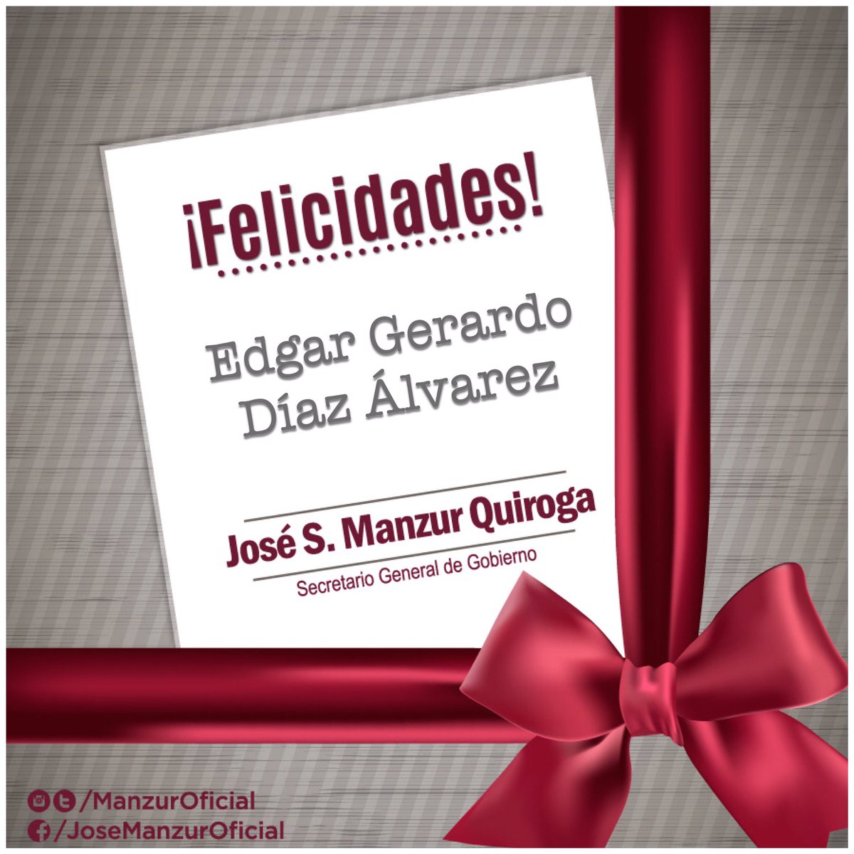 ManzurOficial's tweet photo. ¡Muchas felicidades! con motivo de su cumpleaños a Edgar Gerardo Díaz Álvarez, Director General de Gobierno Región #Lerma.  @DGGRT1 https://t.co/GDcLMRjjCF
