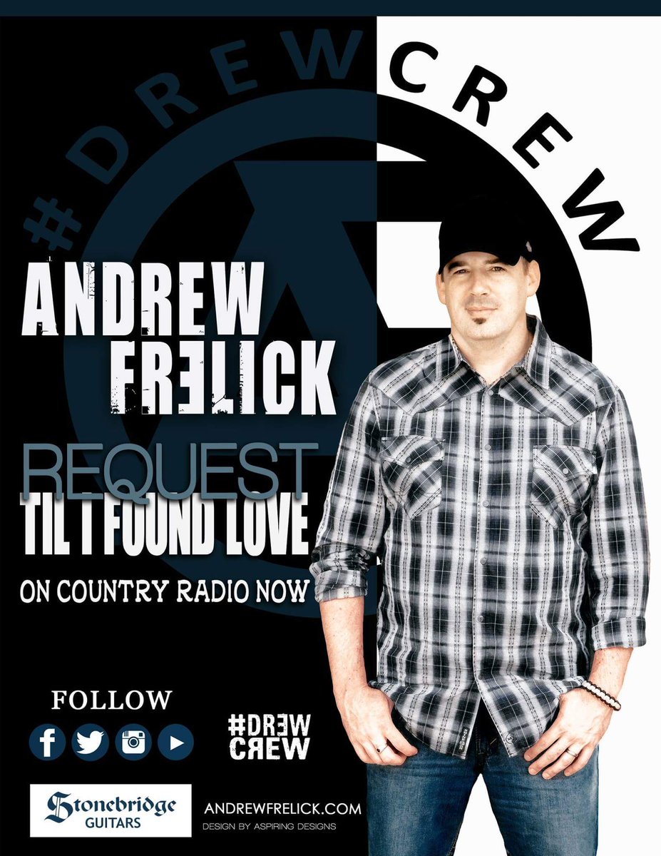 DrewCrewSupport's tweet image. Hi #DrewCrew Fans😜
Your doing such a great job at letting country radio stations how much you love @andrewfrelick keep up the great work! ❤