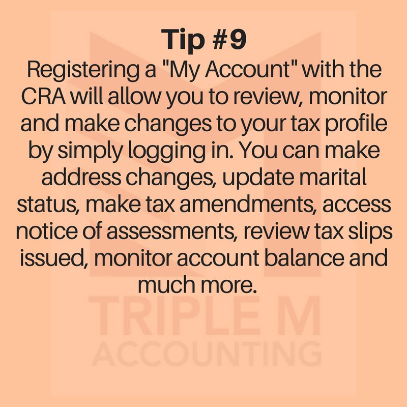 3maccounting's tweet photo. #TipOfTheDay Creating an account with @CanRevAgency will help simplify the process when making any changes #torontoaccountant #taxtips https://t.co/rLo0WSbAVr