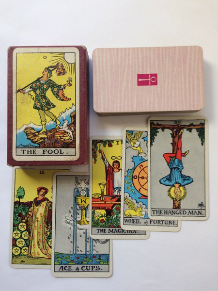 McCloskysBooks's tweet photo. For #TarotTuesday this week, check out our 1959 1st ed. University Books #SmithWaite #TarotDeck: https://t.co/DHs28gO2eR   #Tarot #TarotLove https://t.co/tqtcYbvQnl