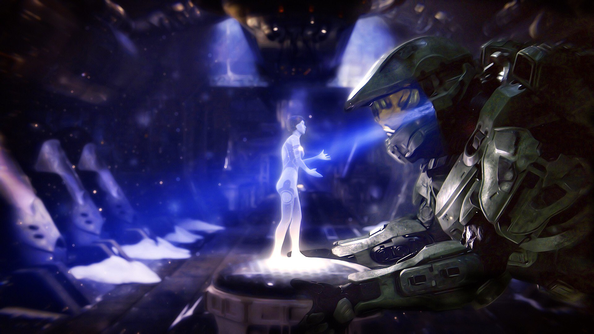 Halo Кортана и мастер Чиф