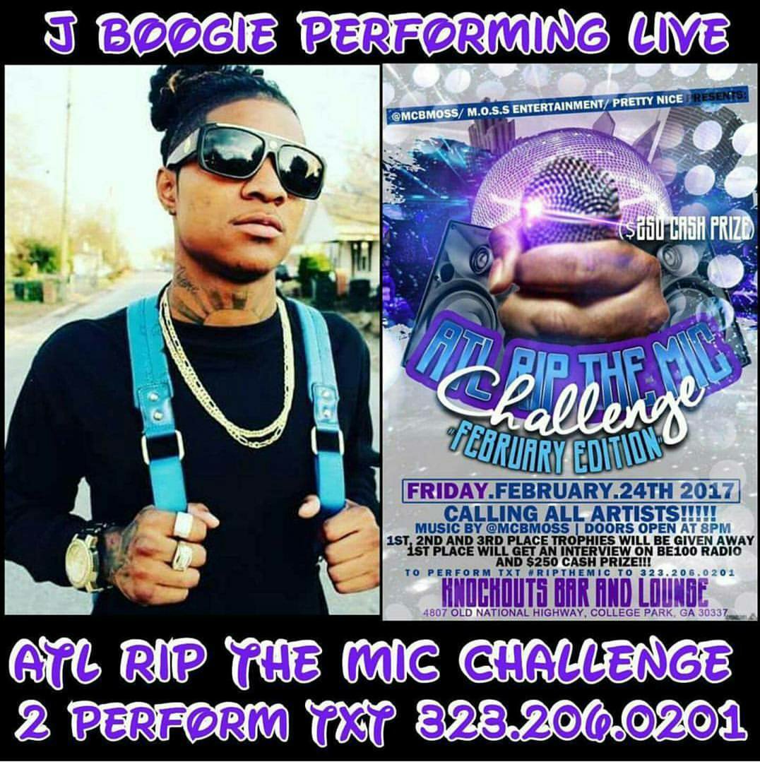 HungryHustlellc's tweet photo. #HungryHustle Artist J Boogie performing LIVE in #Atlanta! Friday Feb, 24th! Meet #HungryHustle at Knockouts Bar &amp; Lounge https://t.co/063rp8wuyB