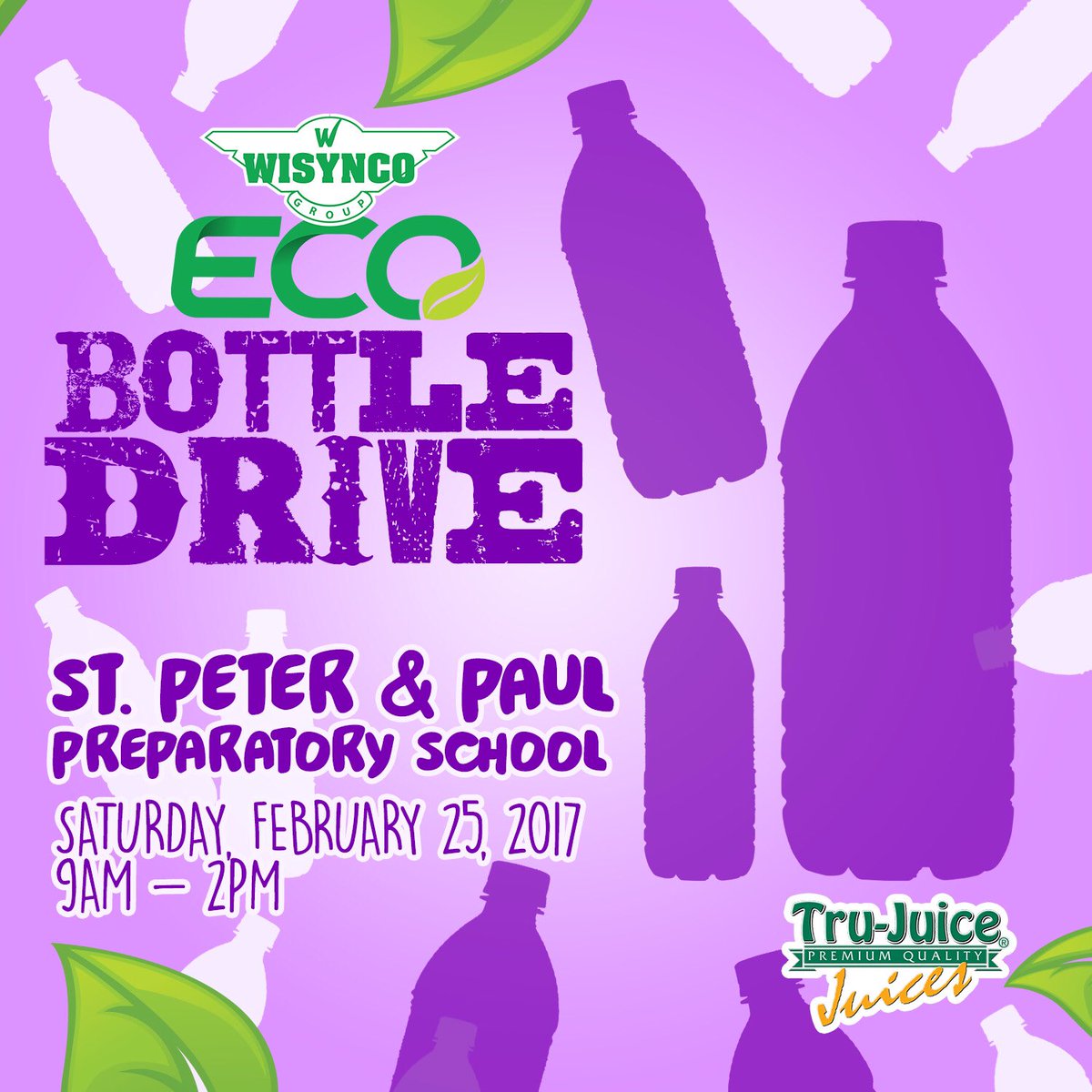 itsme_shelly's tweet photo. Bottle Drive Saturday at Sts. Peter &amp; Paul. Do your part. Drop off your plastics at the school between 9am-2pm. #WisyncoEco #recycleJA https://t.co/Woj95g3giV