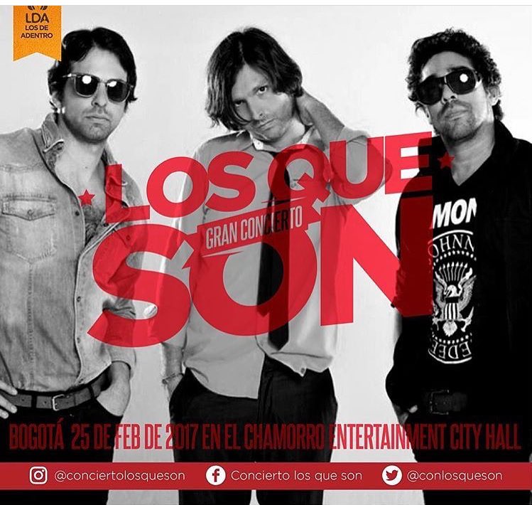 Nuestros #artistamidnight @losdeadentro hacen parte del @conciertolosqueson que se llevará a cabo el próximo 25 de Febrero en Bogotá. 🎤🎧🎸