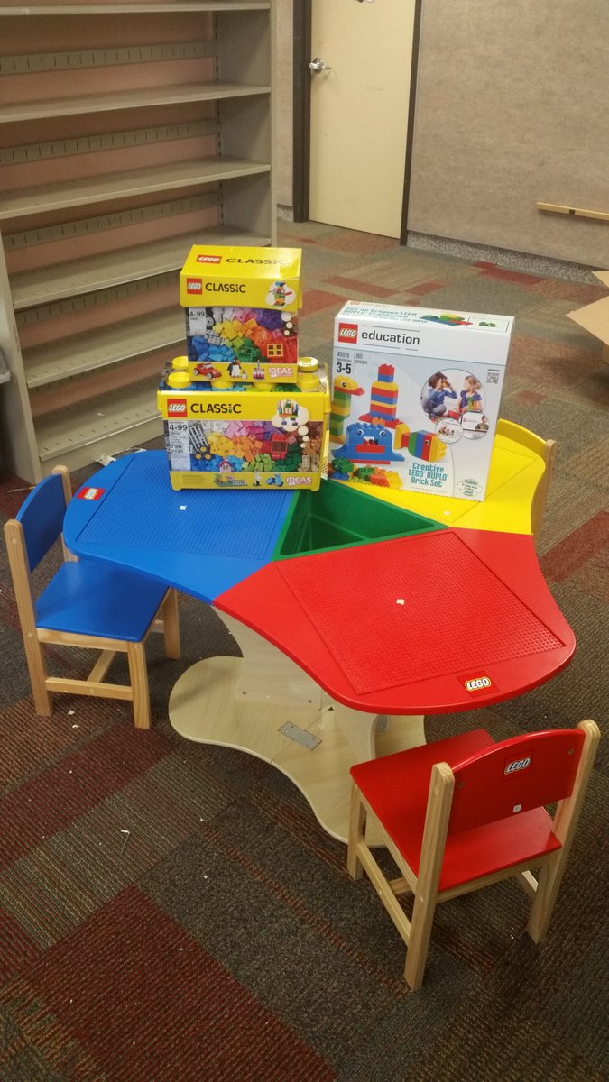 s_draayer's tweet image. .@kaheuer ? of the day-how many Ts does it take to assemble a Lego table? Excited &amp;amp; grateful for this arrival for #plmakerspace #pltweets