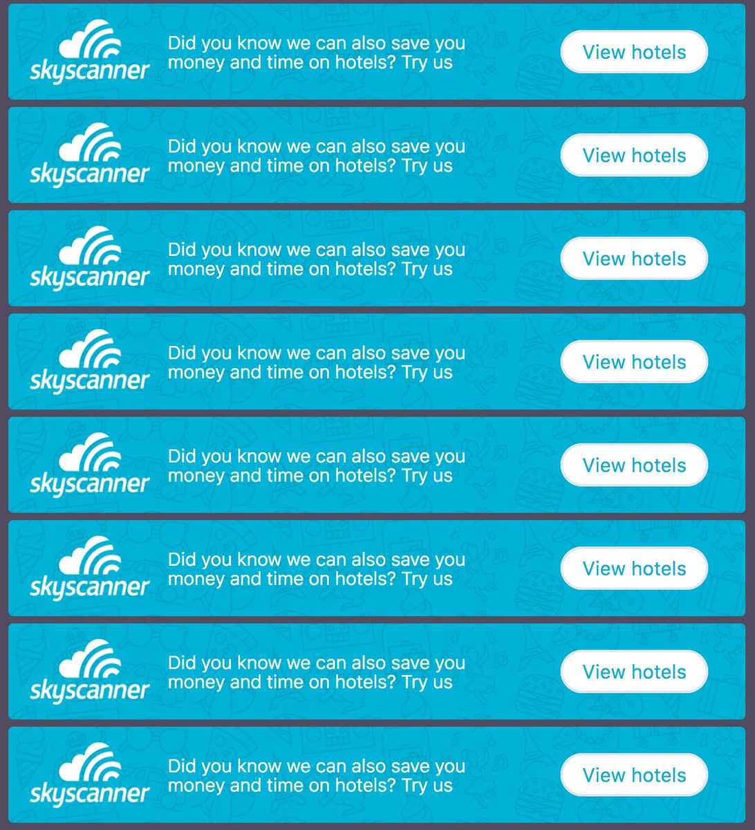 Rizi_i's tweet photo. @Skyscanner Do I look that much desperate for a hotel? :p https://t.co/v4sEcnOthh