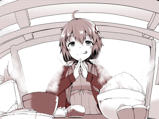 なんとなく「食事」とかじゃなく「飯」な感じのゆかりさん 