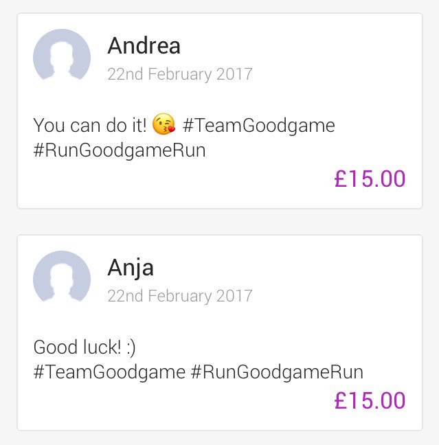 matthewgoodgame's tweet photo. Thank you @AnjaRuby and @_Fairytale619_ for your donations @alzheimerssoc @AlzSocSEEngland and also to my bro ๐ #rungoodgamerun #run4love https://t.co/N73BymxcCG