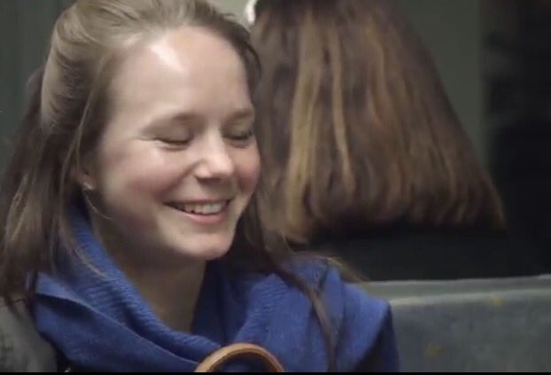 garygoldsmith's tweet photo. A Brussels ad agency hires an actor to laugh on a Belgium subway train. Insight + simple execution = :)
https://t.co/37BBLdfbyi https://t.co/6mAEbSwYw4