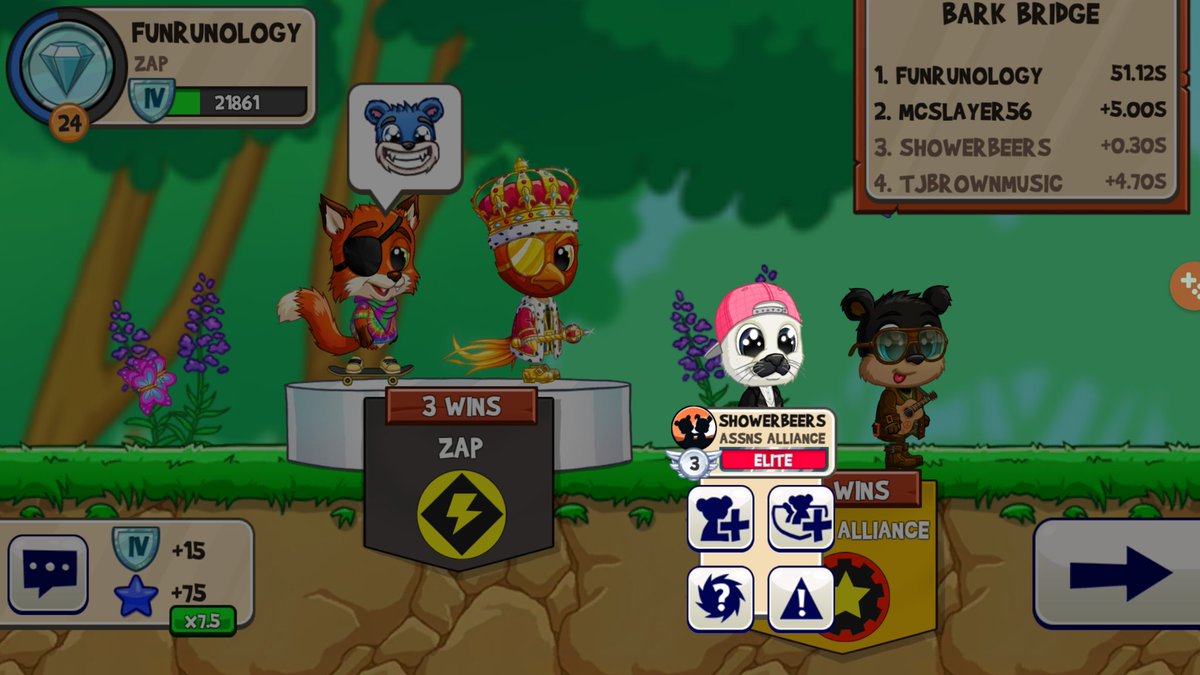 Funrunology's tweet photo. When you face elites in a cb but your partner is silver 😓 still won tho 😎 @TheFunRun https://t.co/CZBjIUPiAc