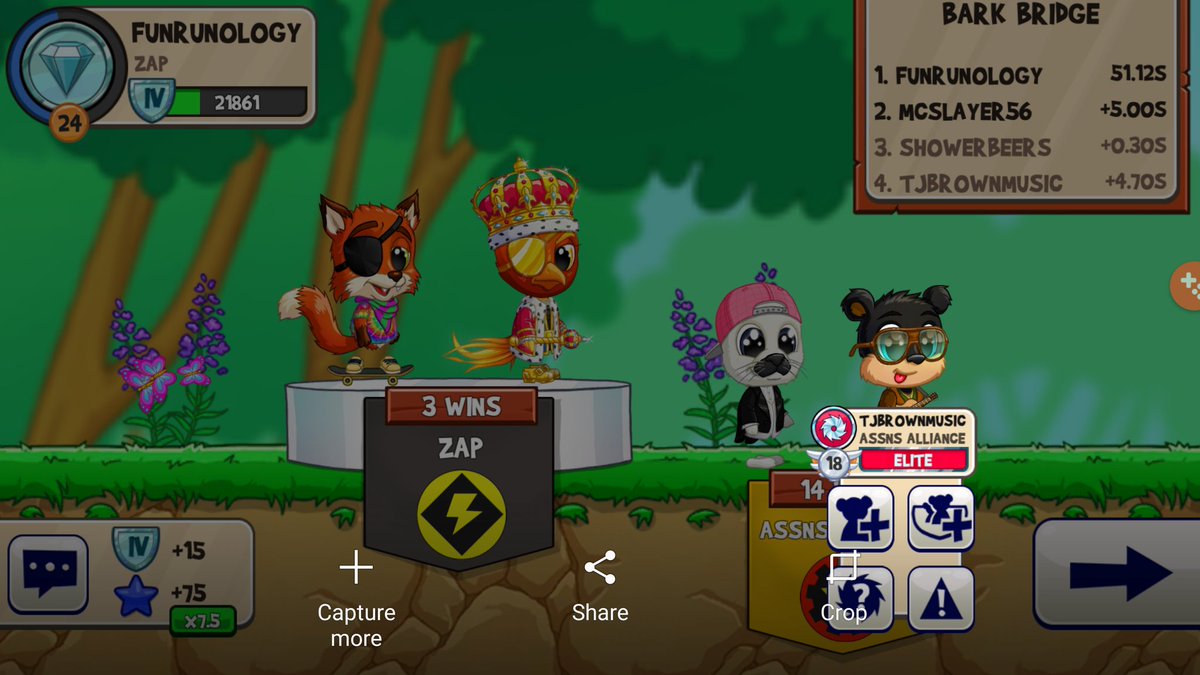 Funrunology's tweet photo. When you face elites in a cb but your partner is silver 😓 still won tho 😎 @TheFunRun https://t.co/CZBjIUPiAc