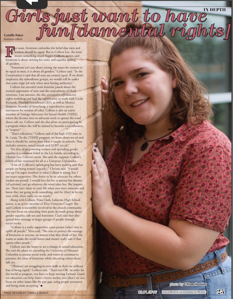 erin_kellly's tweet photo. Though we're fortunate KHS publications can cover controversial topics, not all schools can. The New Voices Act aims to change that #SJW2017 https://t.co/TrDugaBBO9