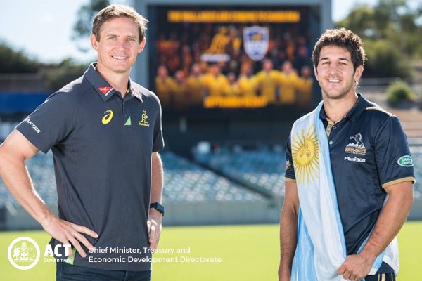 actgovernment's tweet photo. #CBR will host its first rugby test match in 7 years when the @qantaswallabies face Argentina @giostadium in Sep https://t.co/QzTJl4stsj https://t.co/yapGlqZJ6E