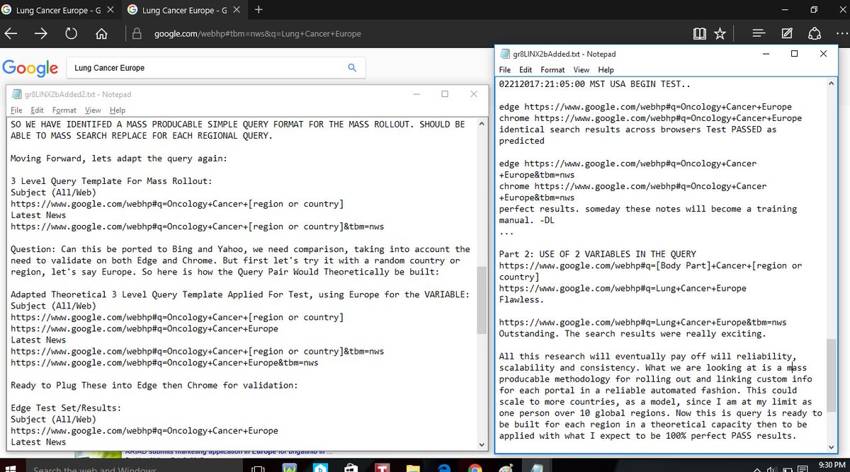 OncologyFox's tweet photo. #OFXPrototype #DevNotes Testing the methodology with XLNT results.
Ex: Google . com / webhp # q = [Body Part] + Cancer + [region or country] https://t.co/178yNlMCDq