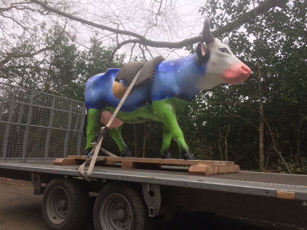 #alfie off to special permanent pastures new <a href="/SSChospices/">Shooting Star Children's Hospices</a> ! <a href="/SurreyHillsAONB/">Surrey Hills</a> <a href="/CowParadeSurrey/">CowParadeSurrey</a> #cowparadesurrey