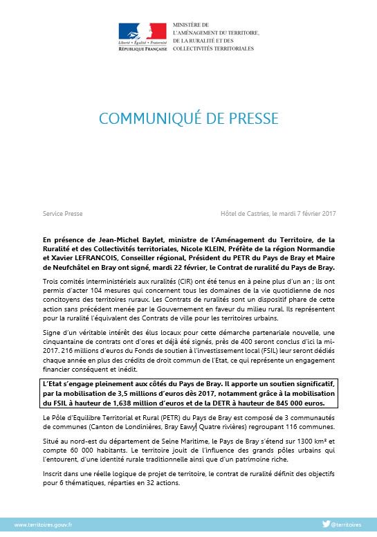 JMBaylet's tweet photo. Le contrat de #ruralité est signé! L’Etat s’engage pleinement aux côtés du Pays de Bray avec 3,5M€ dès 2017 https://t.co/vU4ksTYR8d https://t.co/QY1GygnZk3
